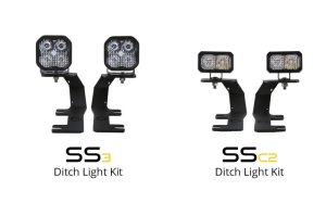 Chevrolet Silverado 1500 LD LED Light Pods - Diode Dynamics - SSC2 LED Ditch Light Kit - Pro Combo - Yellow - `14-`18